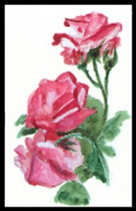 Розы. Рисунок великой княжны Марии